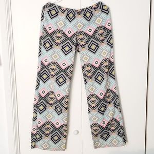 soft tribal print fleece long pajama pants